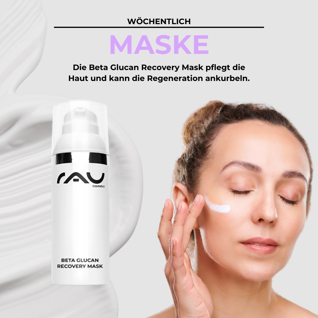 乾燥肌のためのプロフェッショナル・ケア・ルーチン „RAU Cosmetics Profi-Pflegeroutine für trockene Haut – Feuchtigkeitsmaske zur intensiven Regeneration und Versorgung mit 24 h Feuchtigkeit.“