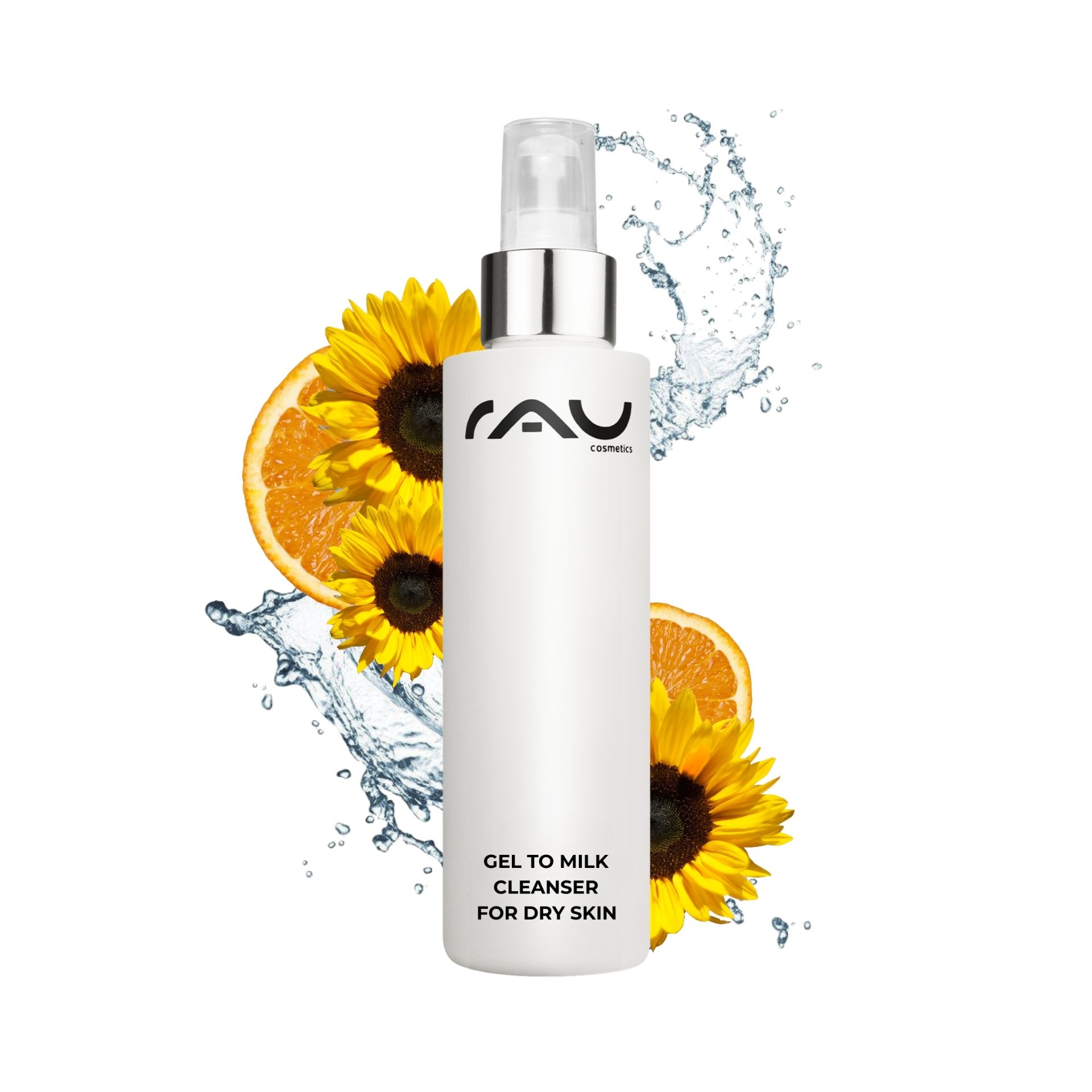 RAU Gel to Milk Cleanser for Dry Skin 100 ml - Gesichtsreiniger für trockene Haut Flasche, Lotion, Kosmetik, Parfüm