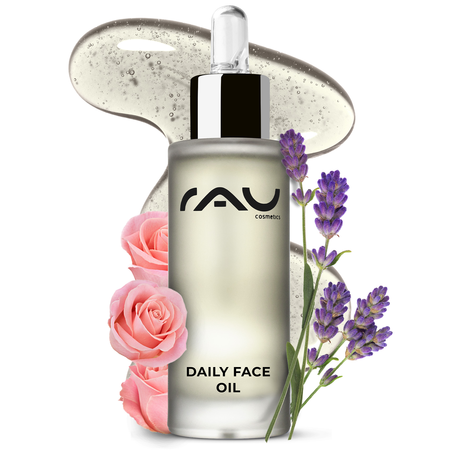 デイリーフェイスオイル 30ml 夜のための栄養補給オイル Flasche, Blume, Rose, Kosmetik, Parfüm
