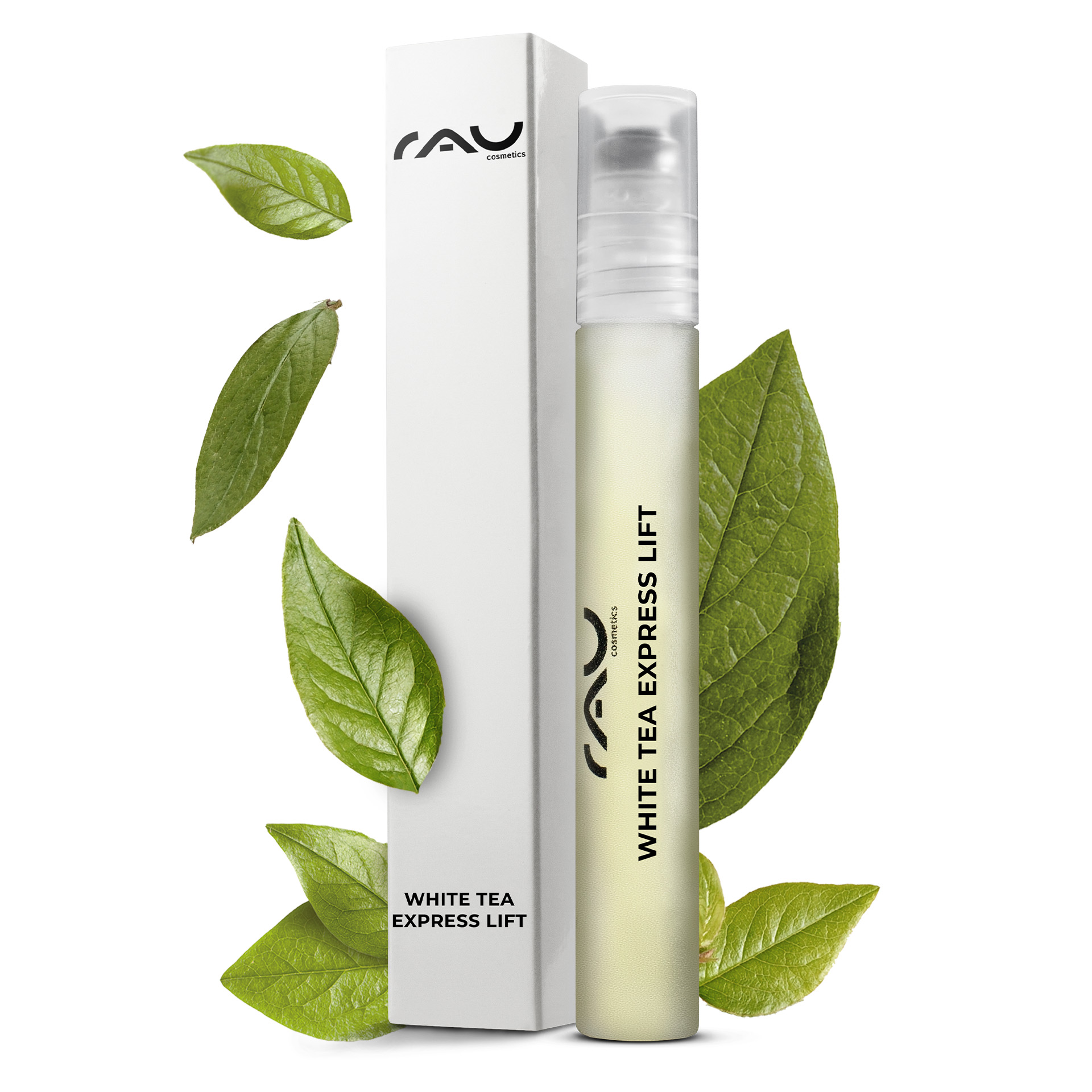 ホワイトティー・エクスプレス・リフト・ロールオン・エイジングケア美容液 Kräuterig, Kräuter, Pflanze, Flasche, Blatt